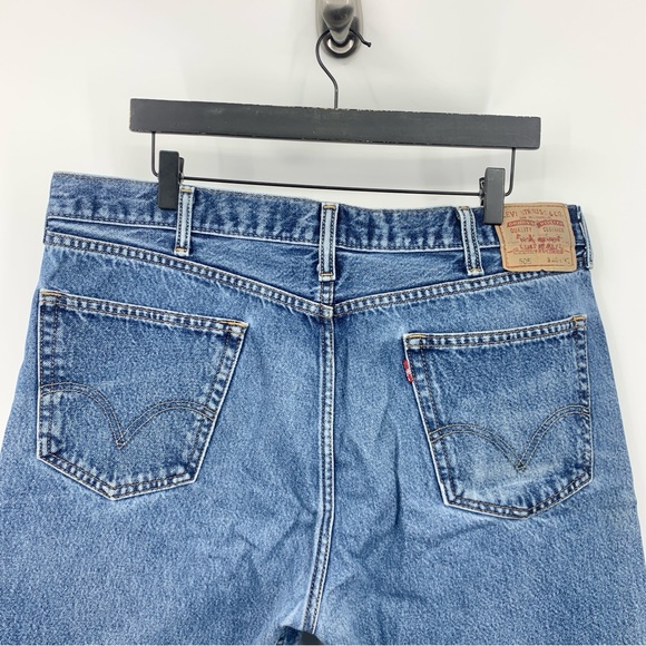 Levis Men Size 40‎ x 32 Jeans 505 Regular Fit Straight Light Wash Pants Cotton - Picture 4 of 8